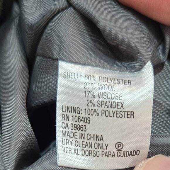 Gianni Bini Wool Blend Gray Sleeveless Belted Dress Preppy Secretary Retro Look - Picture 8 of 9